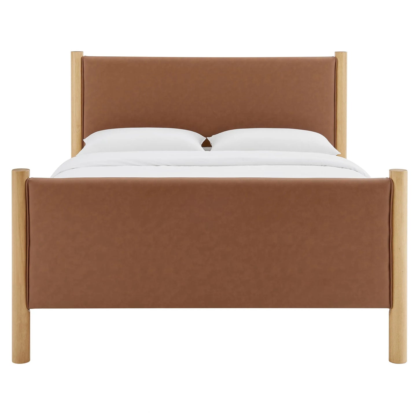 Maven King Size Vegan Leather Upholstered Platform Bed by Modway MOD-7193 FredCo