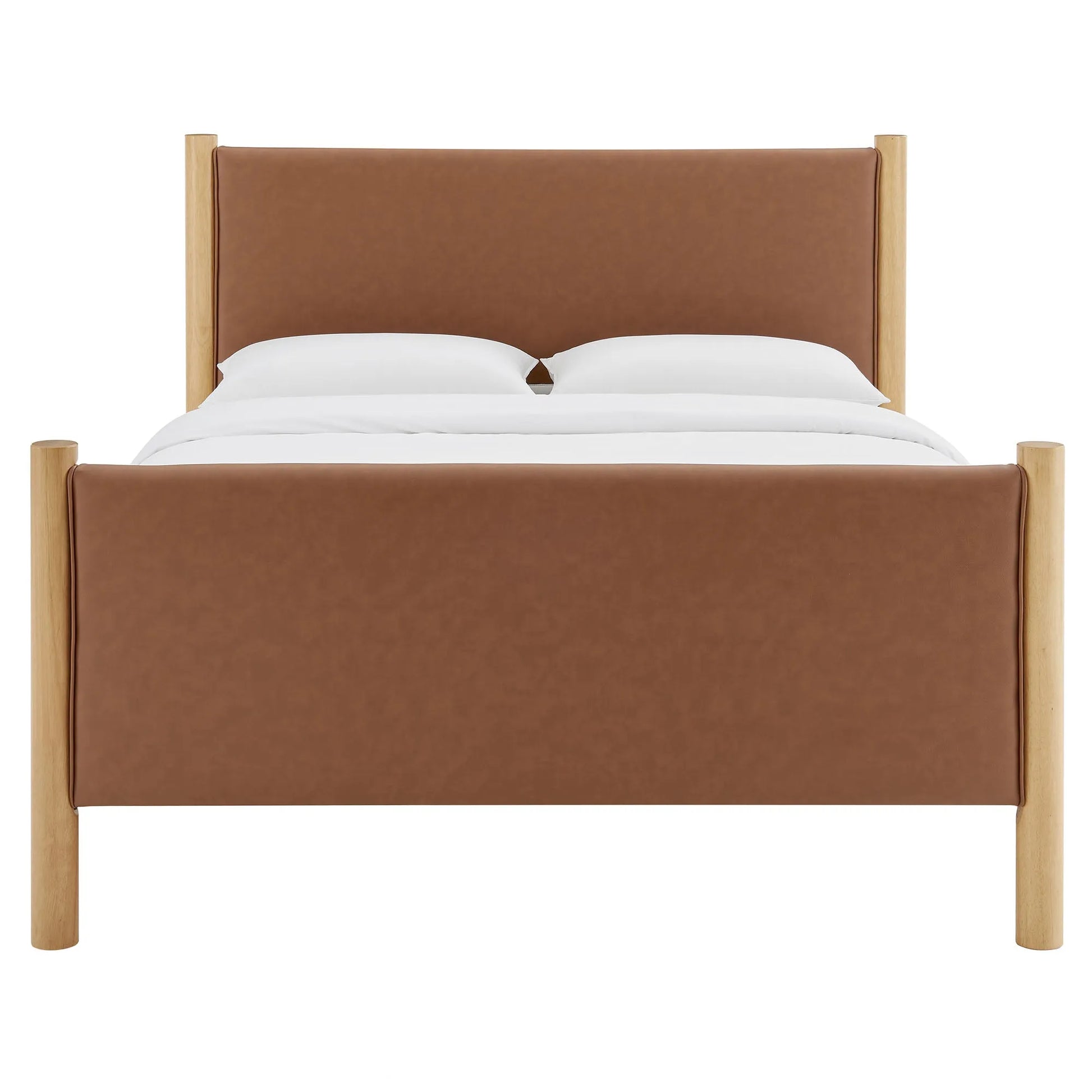 Maven King Size Vegan Leather Upholstered Platform Bed by Modway MOD-7193 FredCo