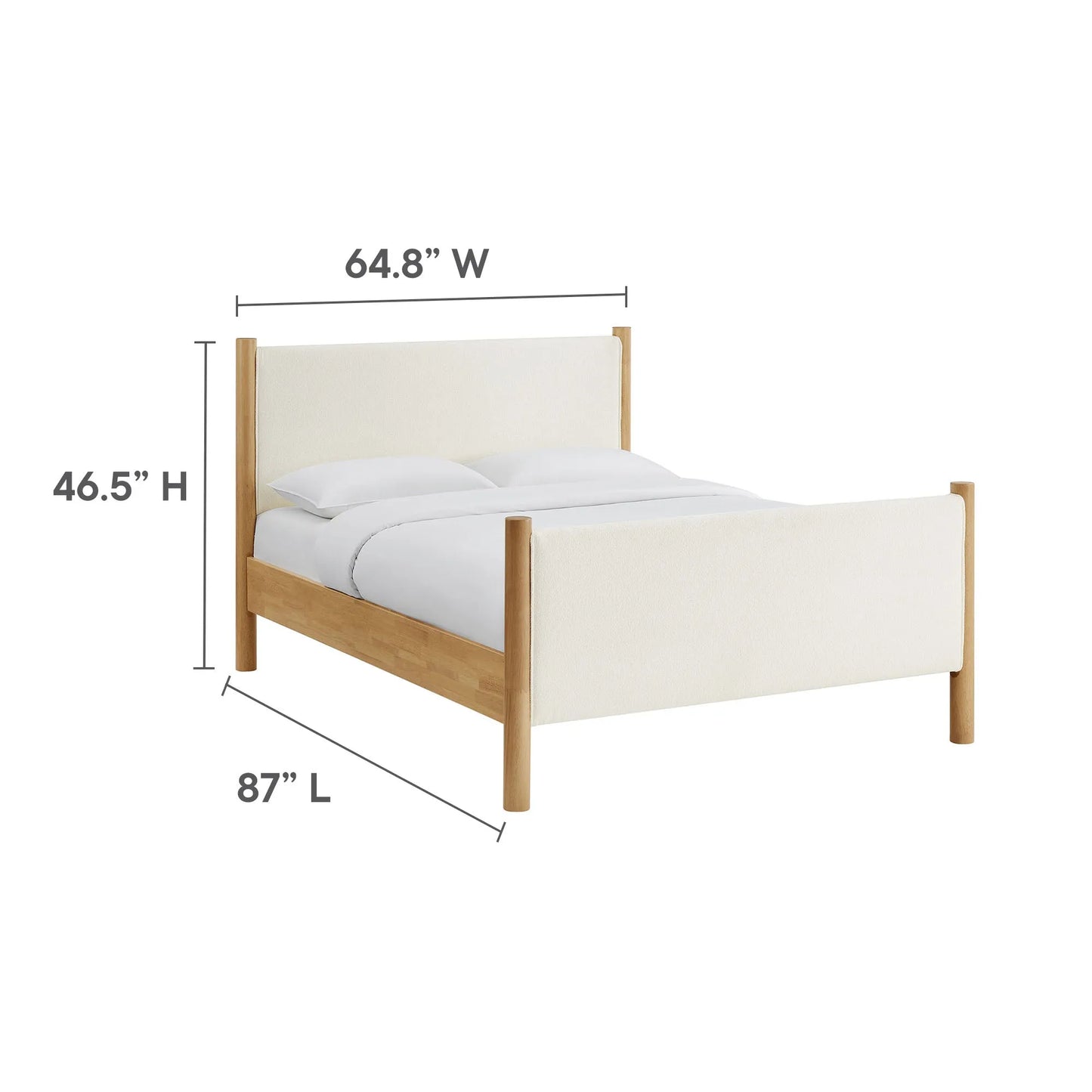Maven Queen Size Boucle Upholstered Platform Bed by Modway MOD-7191 FredCo