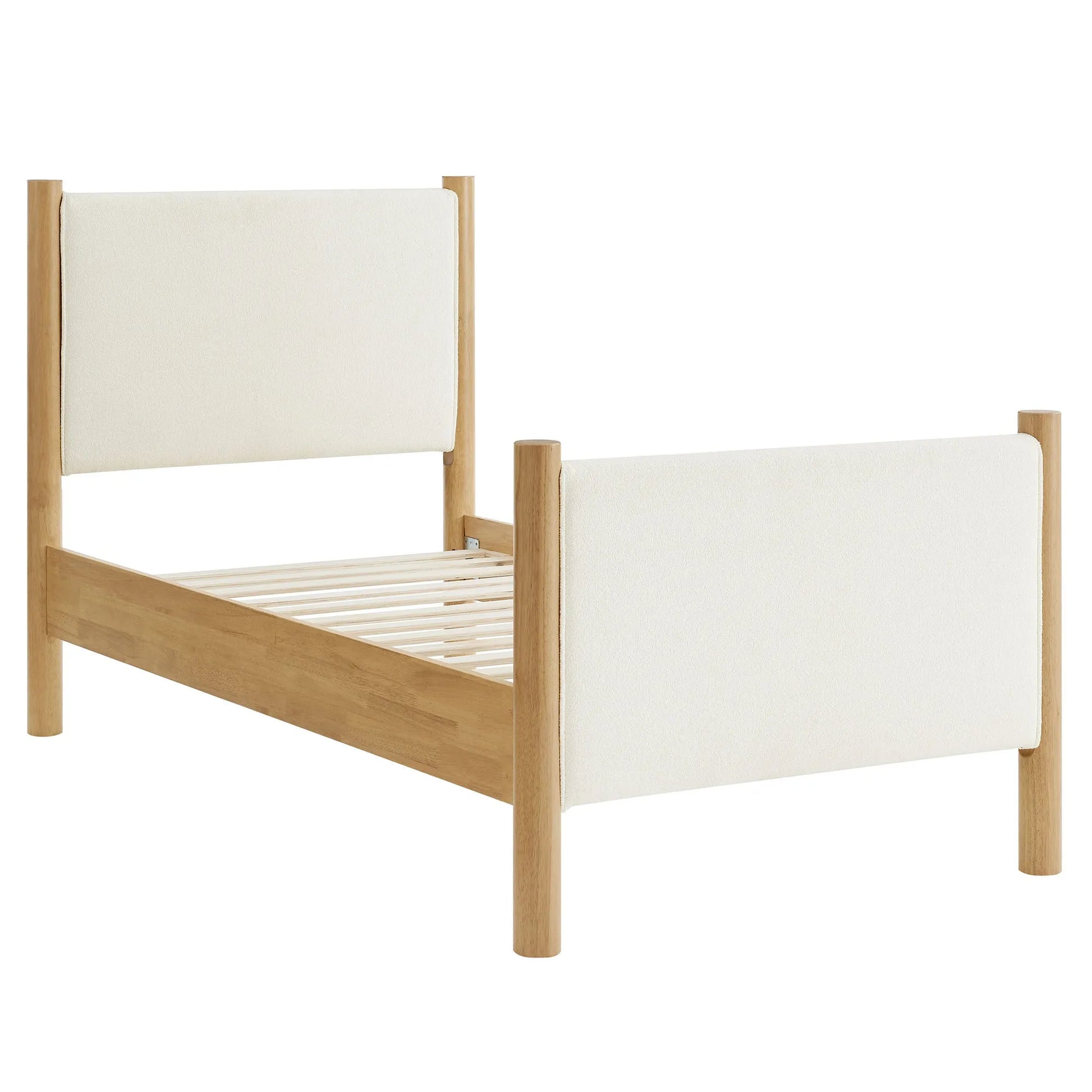 Maven Twin Size Boucle Upholstered Platform Bed by Modway MOD-7185 FredCo