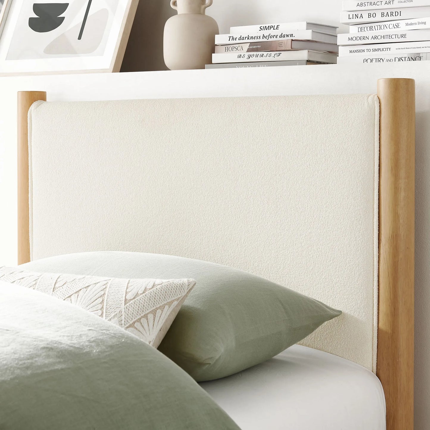 Maven Twin Size Boucle Upholstered Platform Bed by Modway MOD-7185 FredCo