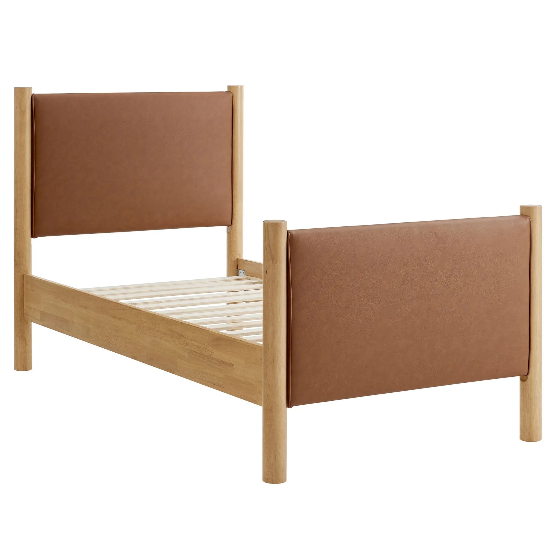 Maven Twin Size Vegan Leather Upholstered Platform Bed by Modway MOD-7184 FredCo