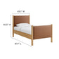 Maven Twin Size Vegan Leather Upholstered Platform Bed by Modway MOD-7184 FredCo