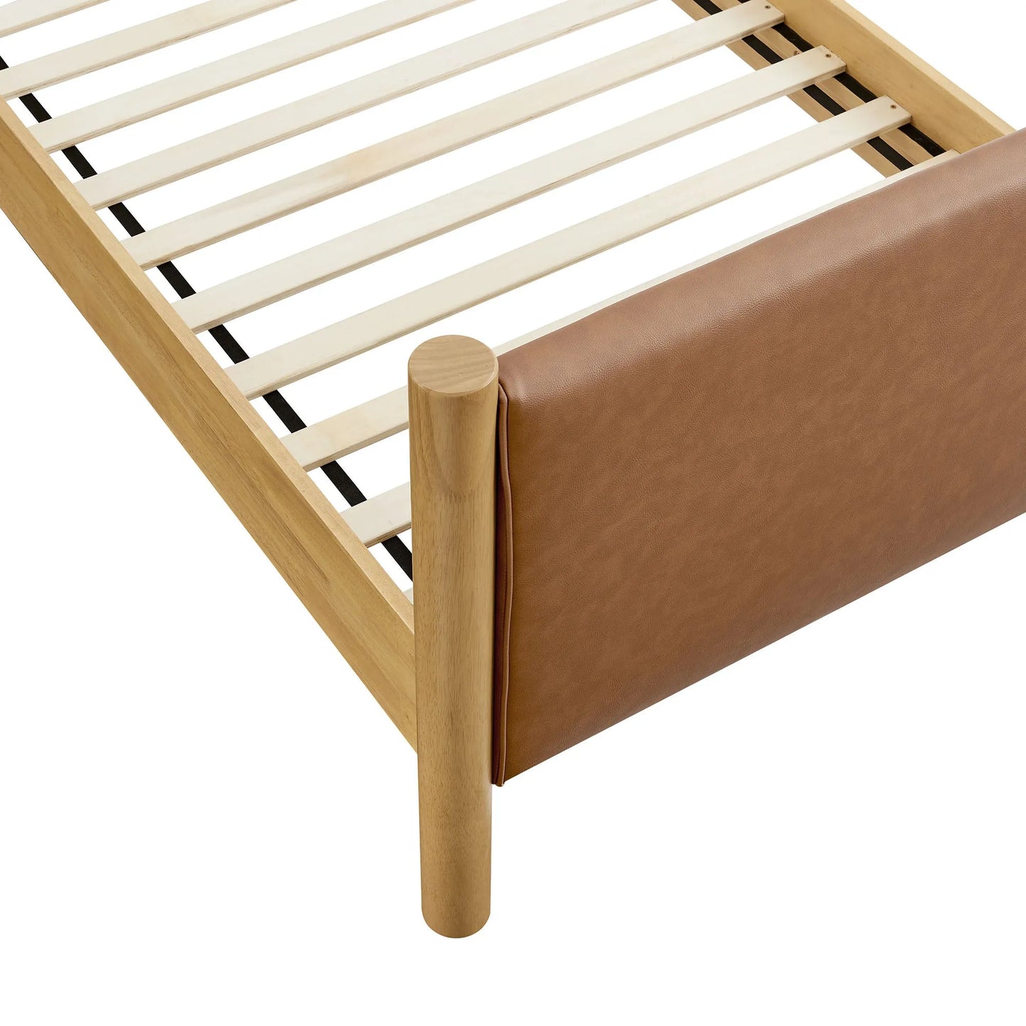 Maven Twin Size Vegan Leather Upholstered Platform Bed by Modway MOD-7184 FredCo