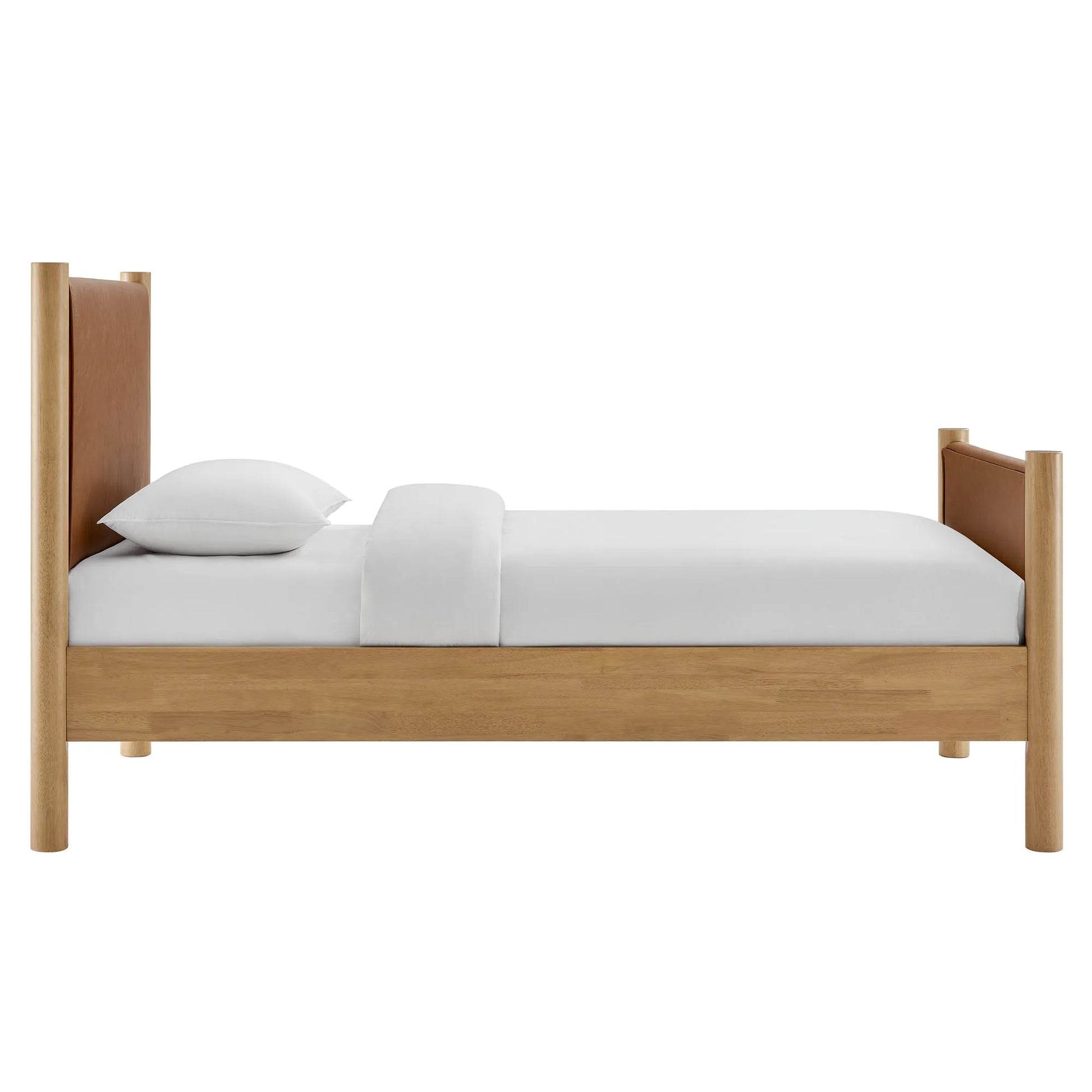 Maven Twin Size Vegan Leather Upholstered Platform Bed by Modway MOD-7184 FredCo