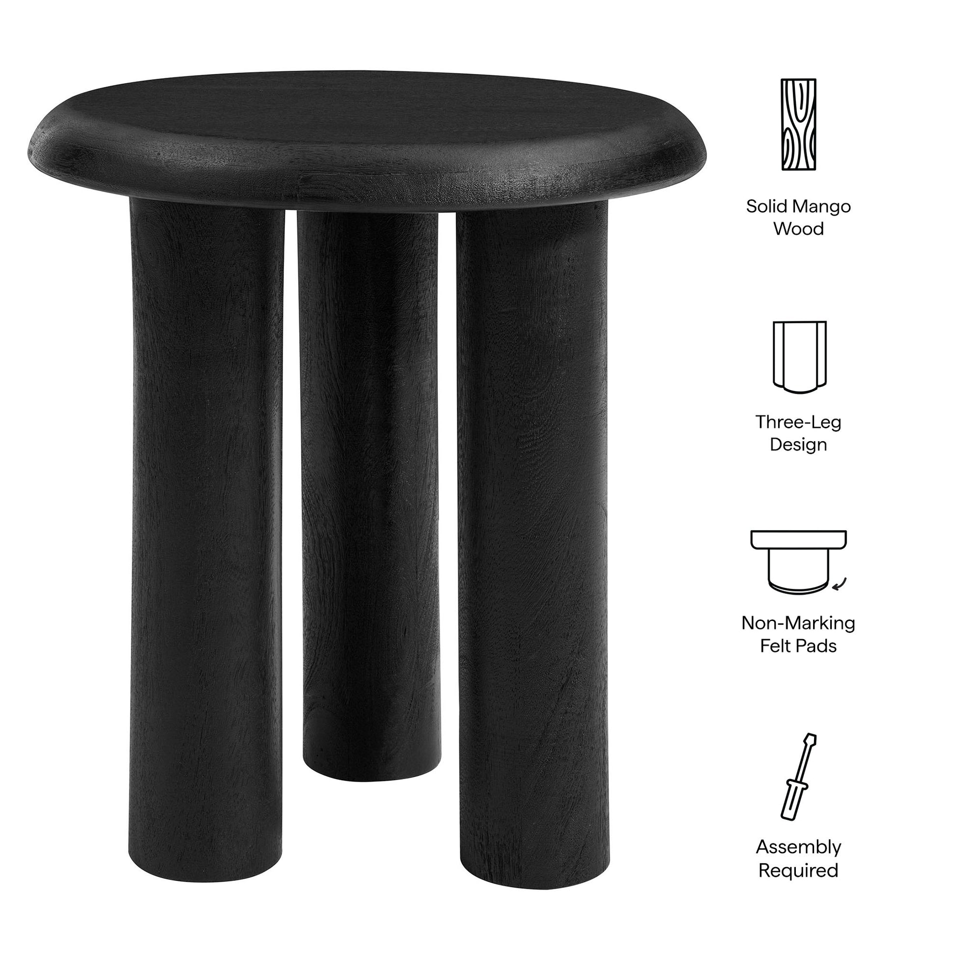 Mavina Mango Wood Side Table by Modway EEI-7284 FredCo