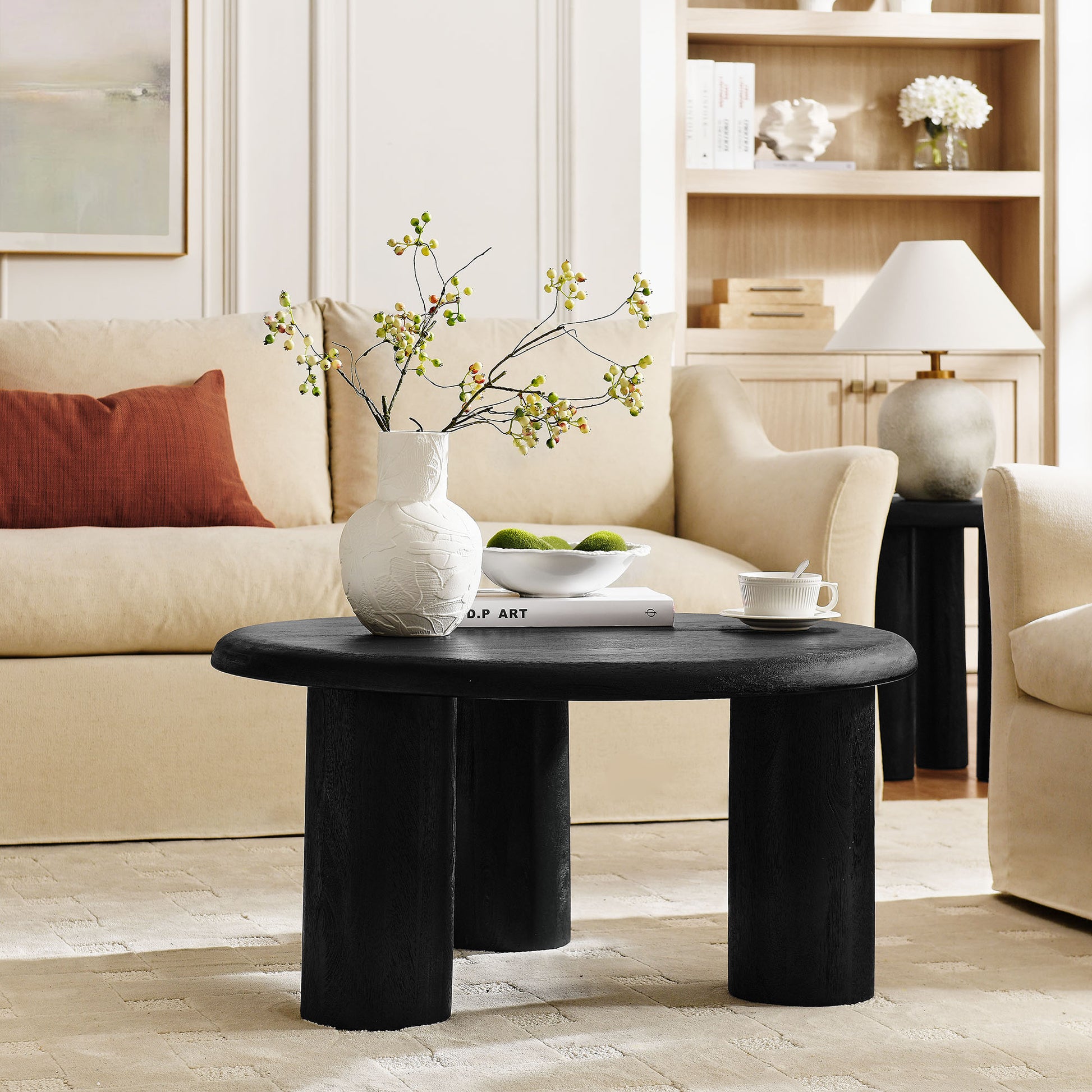 Mavina Round Mango Wood Coffee Table by Modway EEI-7286 FredCo