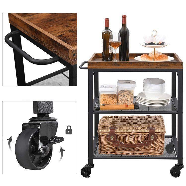 Mesh Shelves Kitchen Cart FredCo