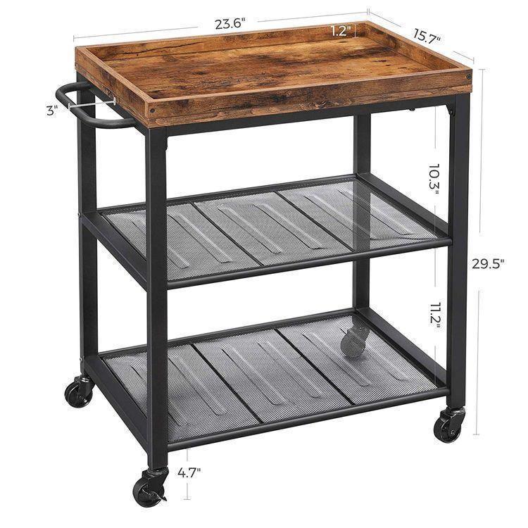 Mesh Shelves Kitchen Cart FredCo