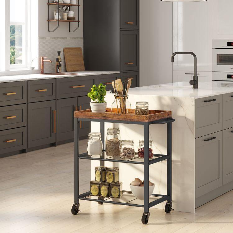 Mesh Shelves Kitchen Cart FredCo