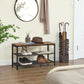 Mesh Shelves Shoe Bench FredCo