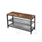 Mesh Shelves Shoe Bench FredCo