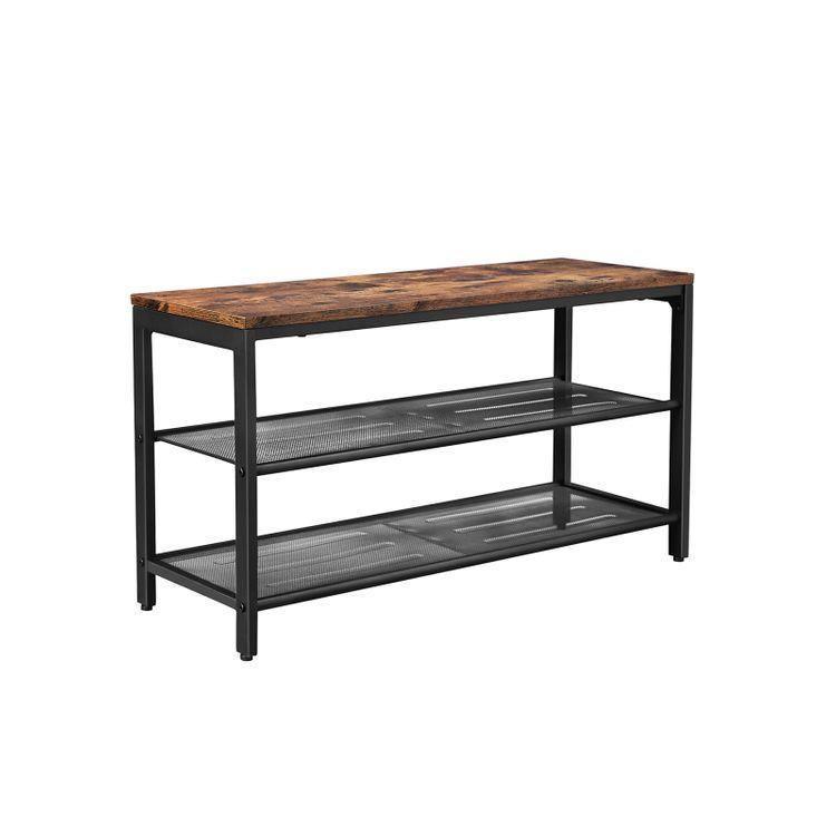 Mesh Shelves Shoe Bench FredCo