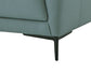 Mesut Sage Green Top Grain Leather & Black Finish Loveseat FredCo