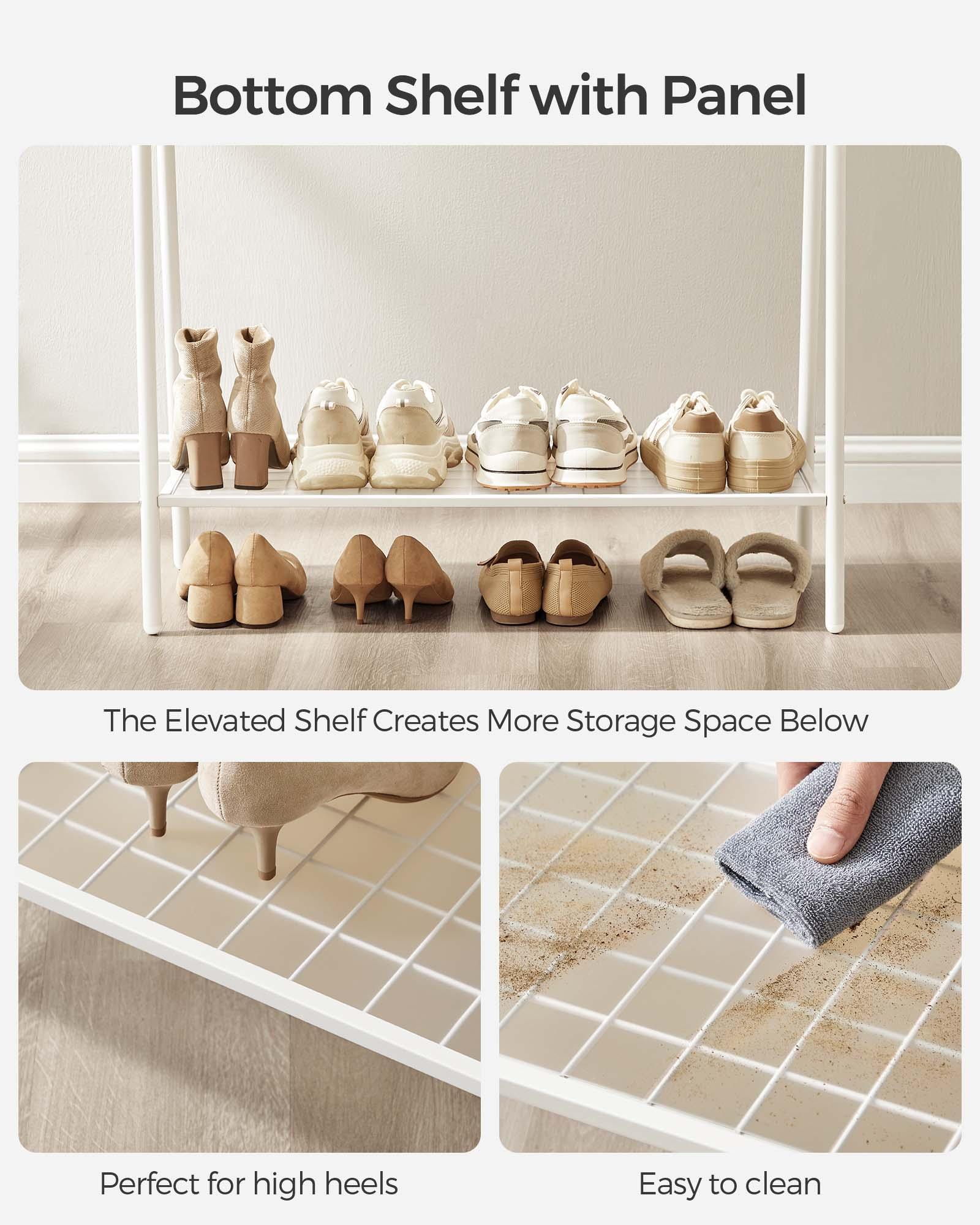 Metal Clothes Rack with Storage Shelf FredCo