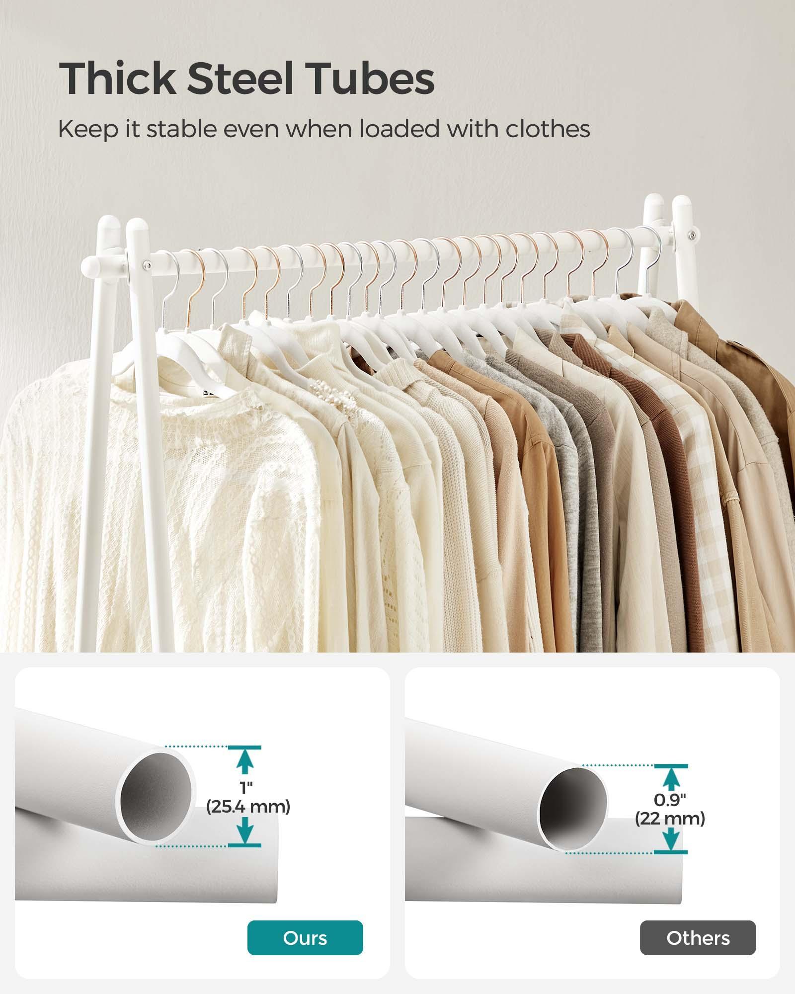 Metal Clothes Rack with Storage Shelf FredCo