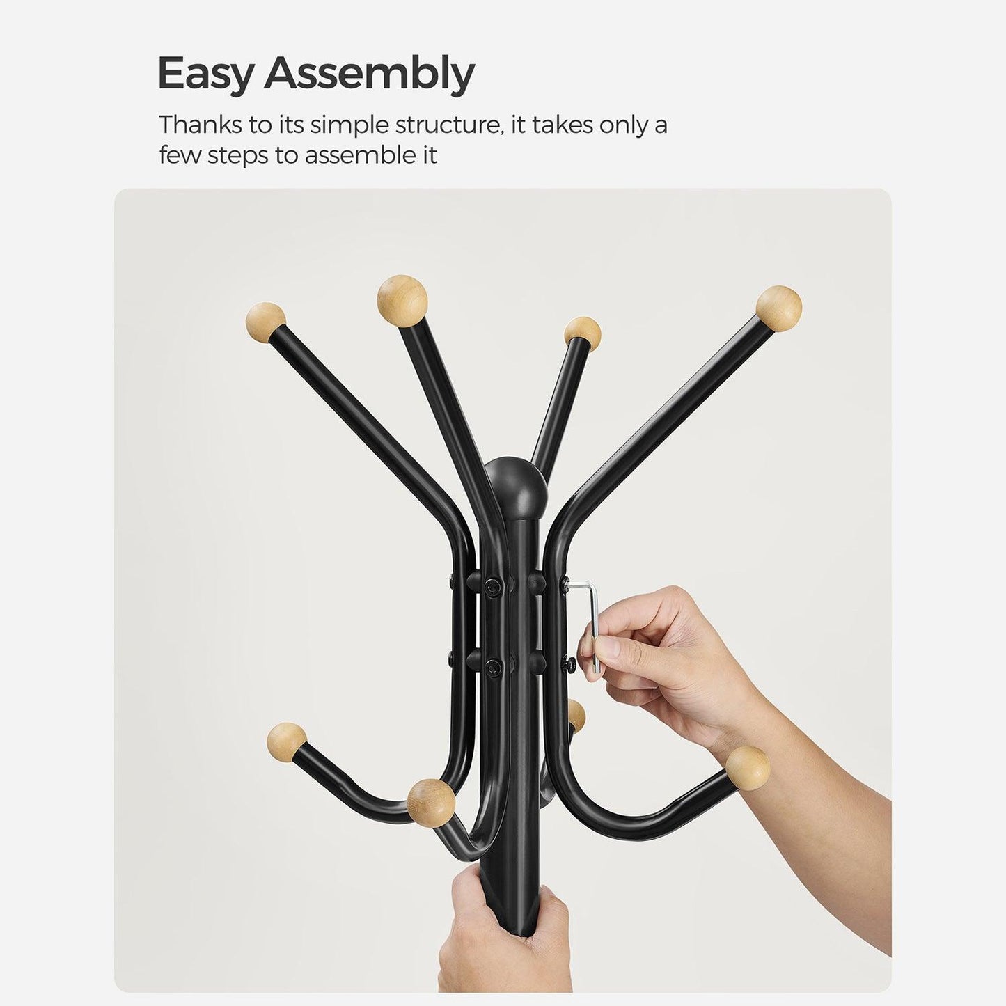 Metal Coat Rack with 12 Hooks FredCo