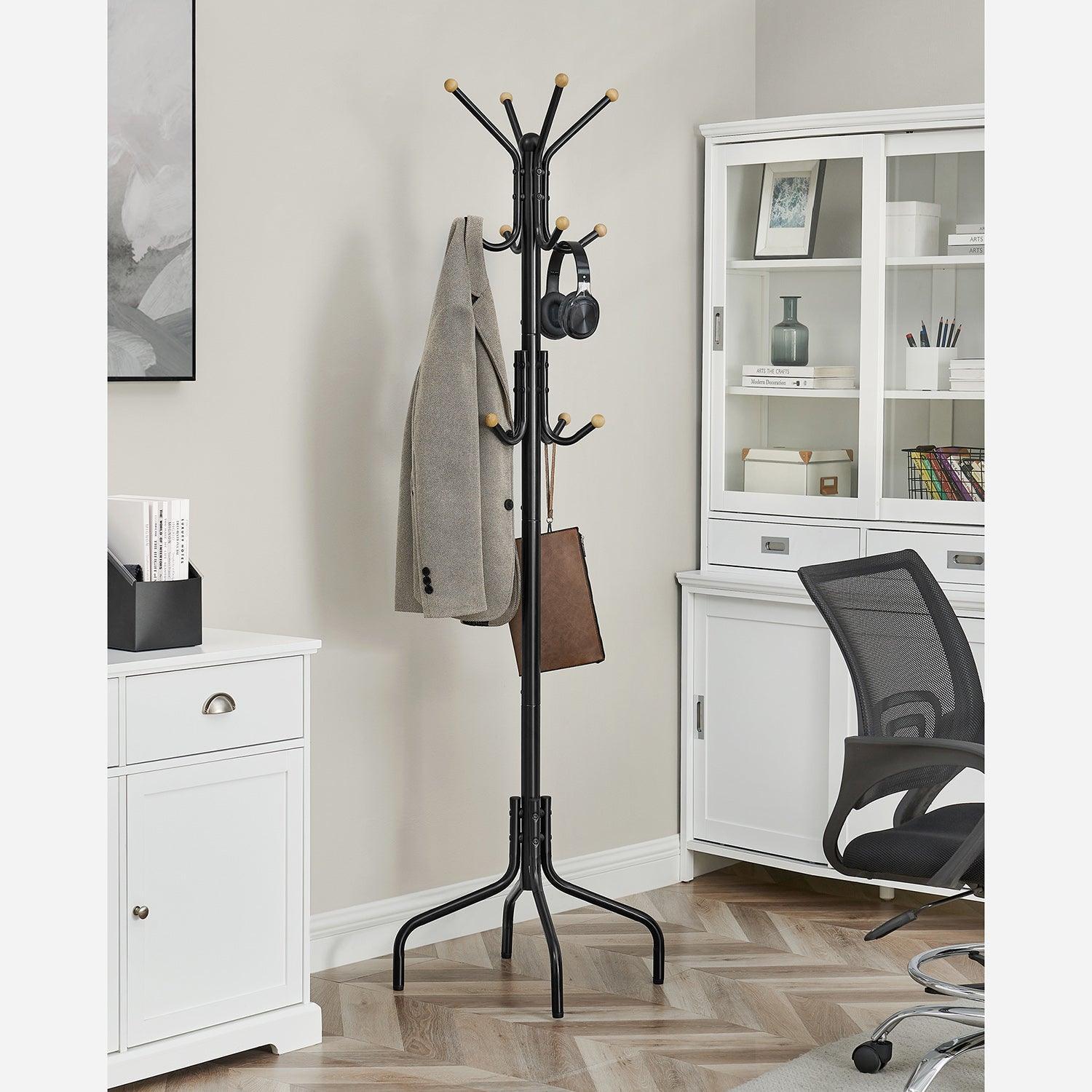 Metal Coat Rack with 12 Hooks FredCo