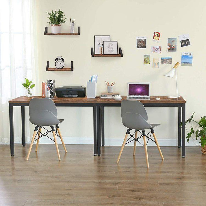 Metal Frame Computer Metal Frame Computer Desk 47.2L Rustic Brown