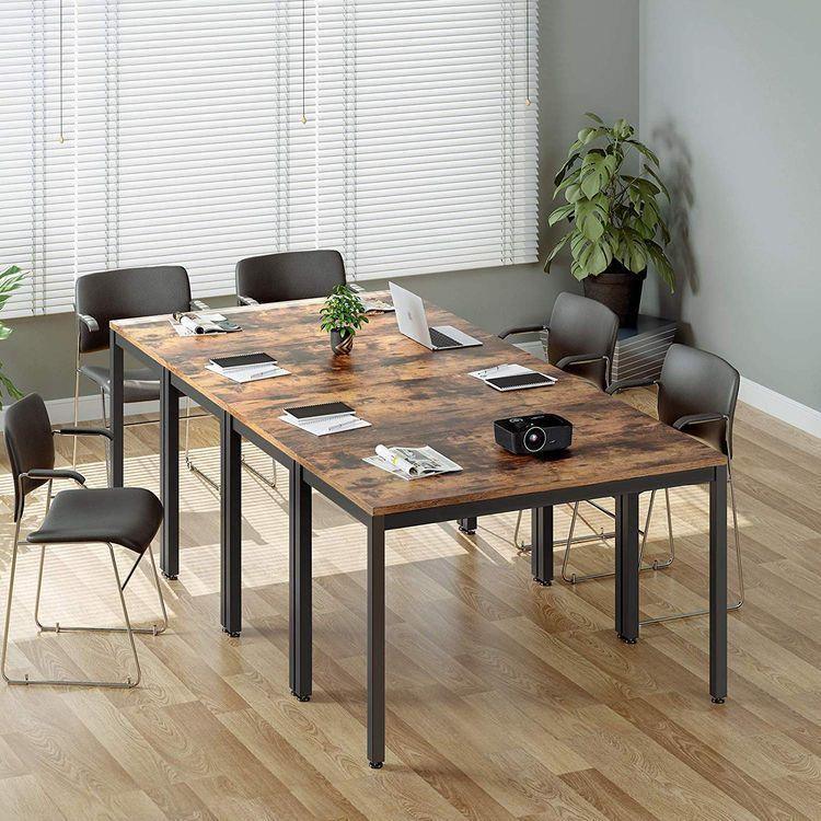 Metal Frame Computer Metal Frame Computer Desk 47.2L Rustic Brown