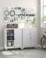 Metal Garage Cabinet with Doors and Shelves FredCo