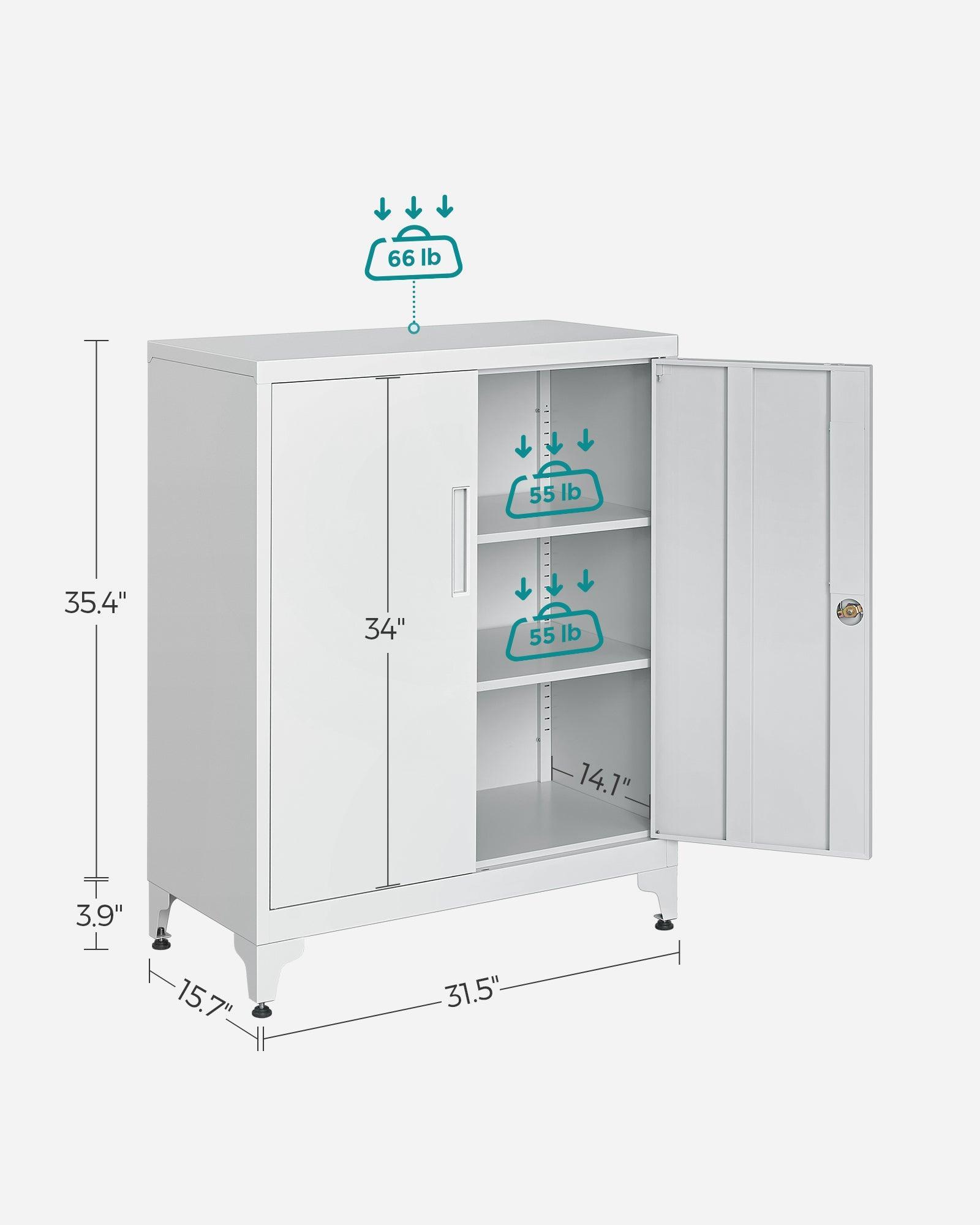 Metal Garage Cabinet with Doors and Shelves FredCo