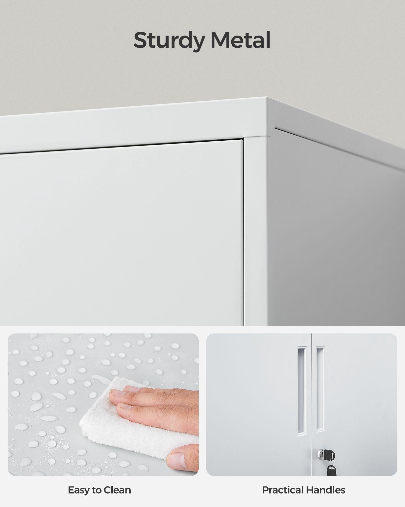 Metal Garage Cabinet with Doors and Shelves FredCo
