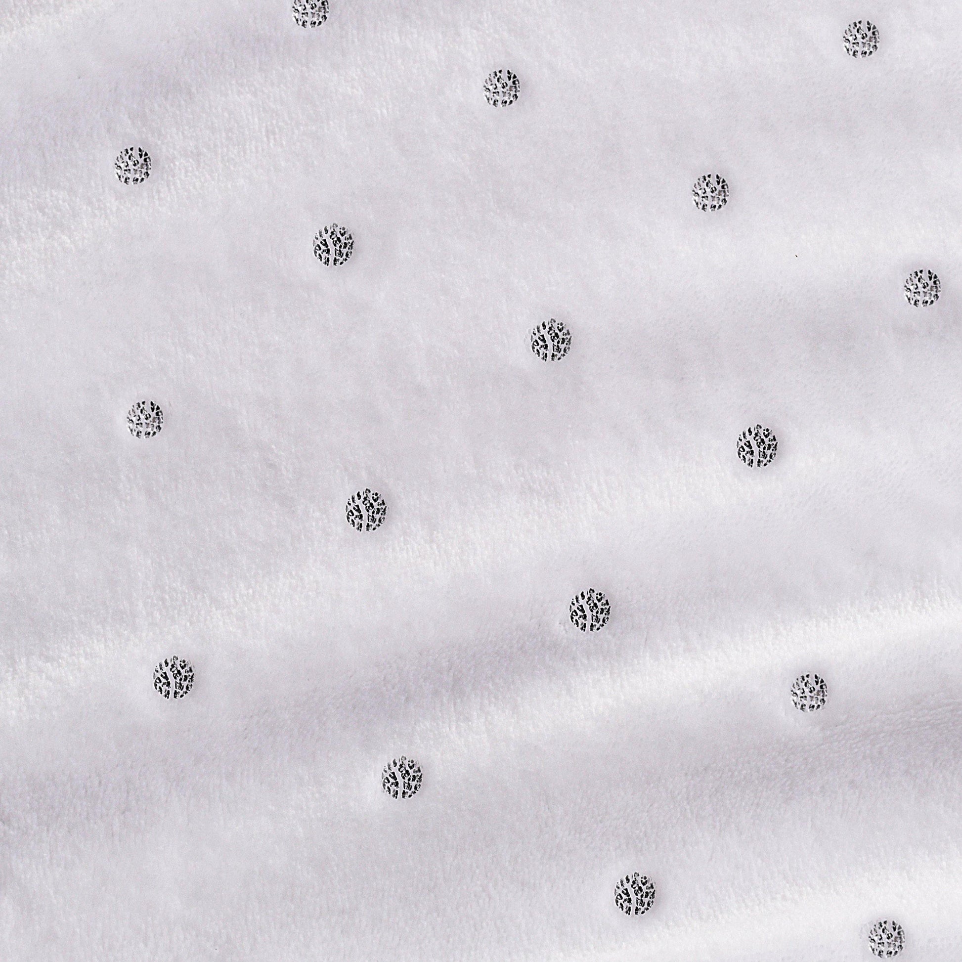 Metallic Polka Dot Print Fleece Throw Blanket FredCo