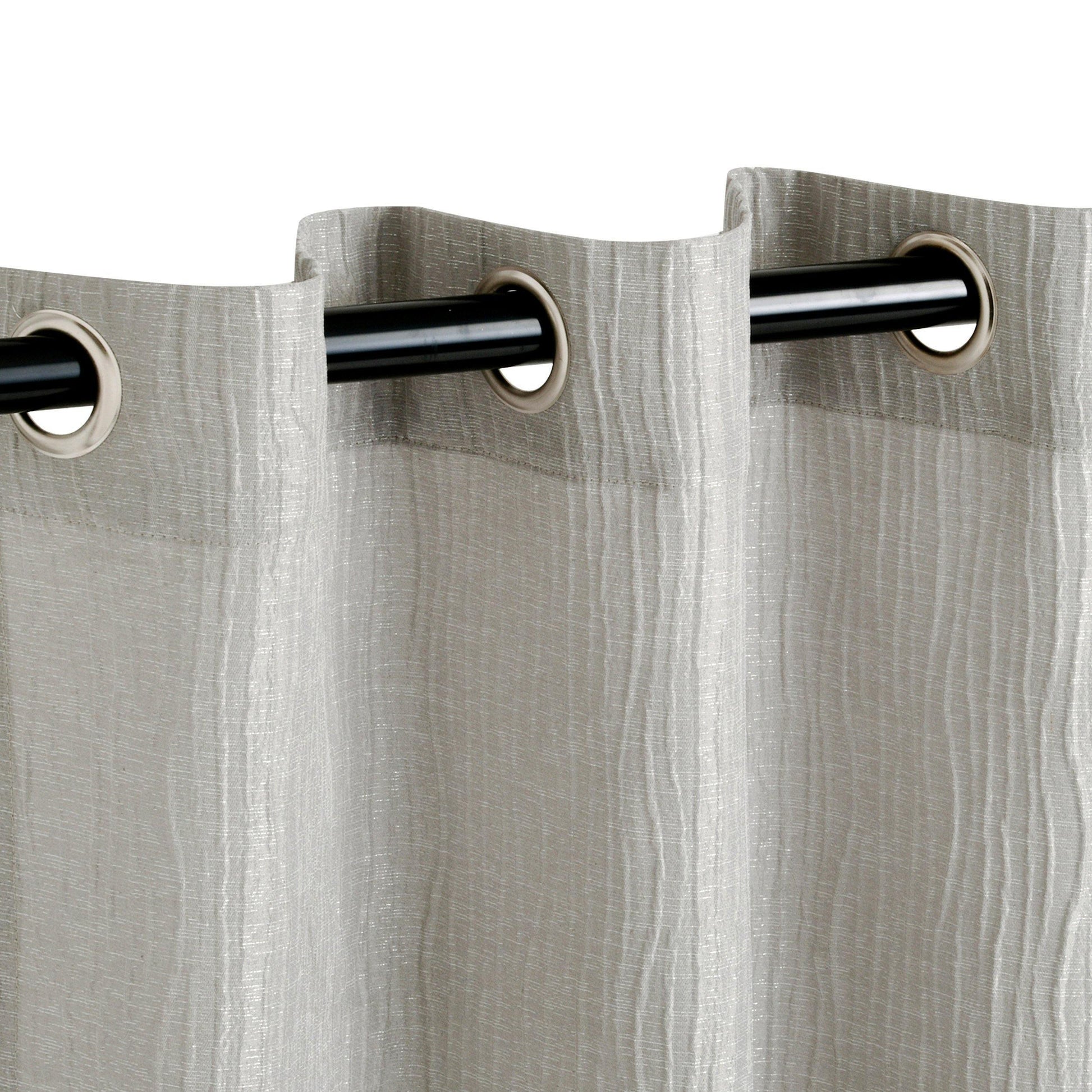 Meteorite Speckled Modern Sheer Grommet 2-Piece Curtain Panel Set FredCo