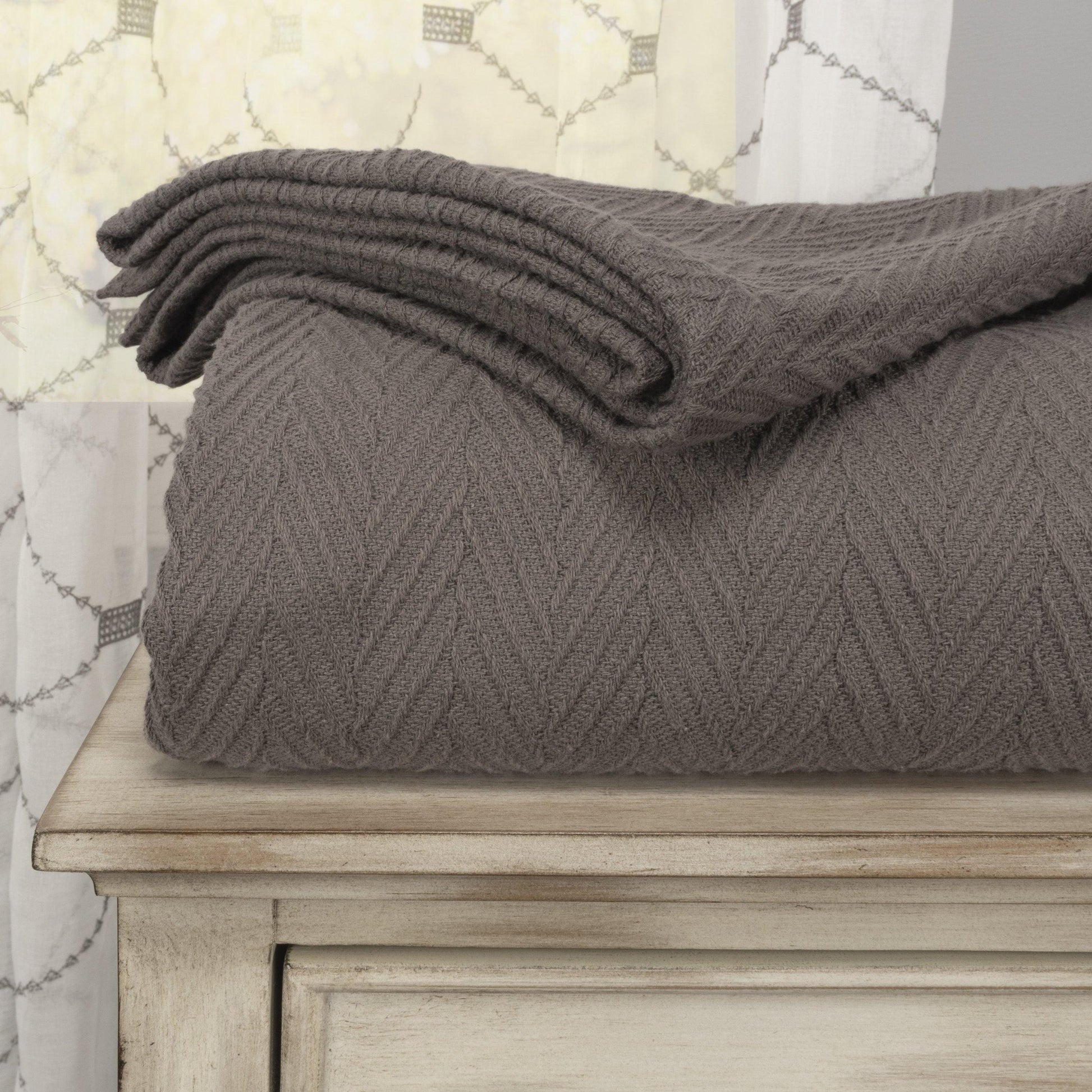 Metro All-Season 100% Cotton Thermal Woven Blanket FredCo