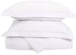 Microfiber Wrinkle-Resistant 6-line Embroidered Duvet Cover Pillow Sham Set FredCo