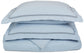 Microfiber Wrinkle-Resistant 6-line Embroidered Duvet Cover Pillow Sham Set FredCo