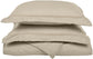 Microfiber Wrinkle-Resistant 6-line Embroidered Duvet Cover Pillow Sham Set FredCo