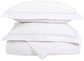 Microfiber Wrinkle-Resistant 6-line Embroidered Duvet Cover Pillow Sham Set FredCo
