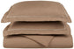 Microfiber Wrinkle-Resistant 6-line Embroidered Duvet Cover Pillow Sham Set FredCo