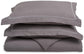 Microfiber Wrinkle-Resistant 6-line Embroidered Duvet Cover Pillow Sham Set FredCo