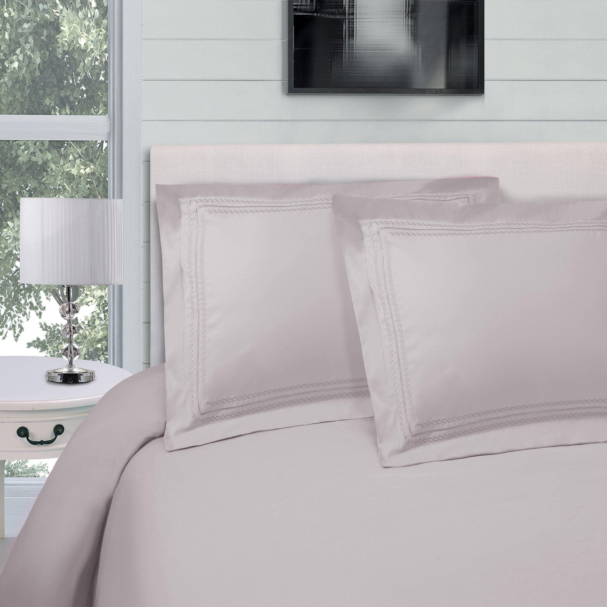 Microfiber Wrinkle-Resistant Embroidered Duvet Cover Pillow Set FredCo
