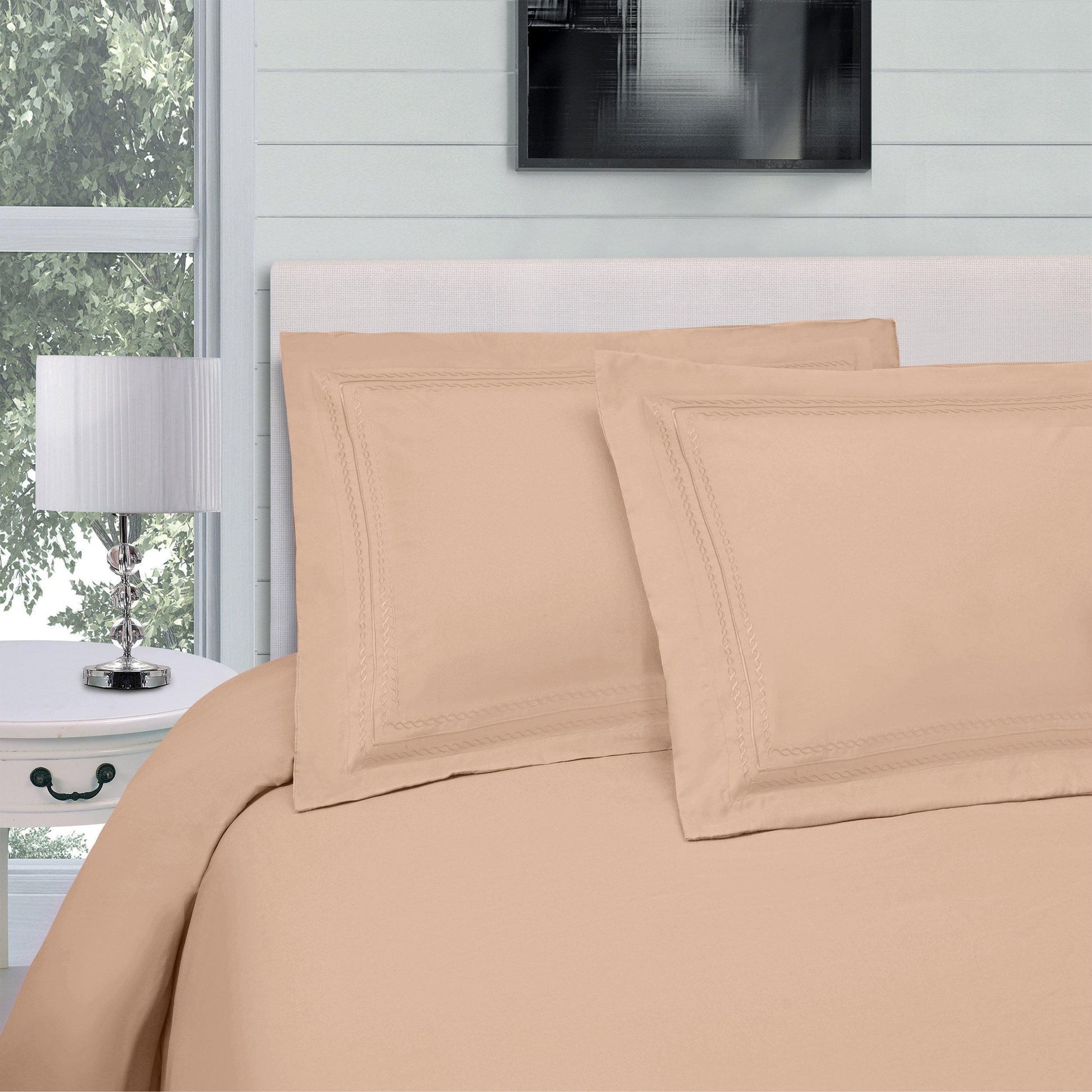 Microfiber Wrinkle-Resistant Embroidered Duvet Cover Pillow Set FredCo