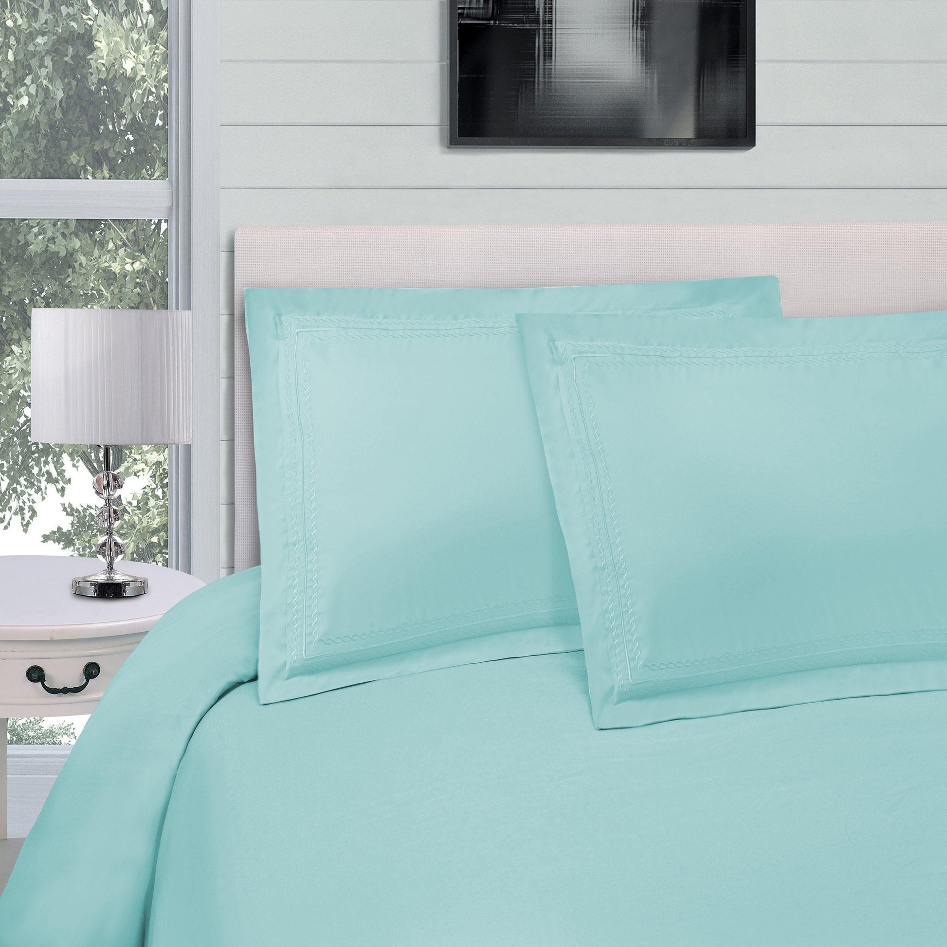 Microfiber Wrinkle-Resistant Embroidered Duvet Cover Pillow Set FredCo
