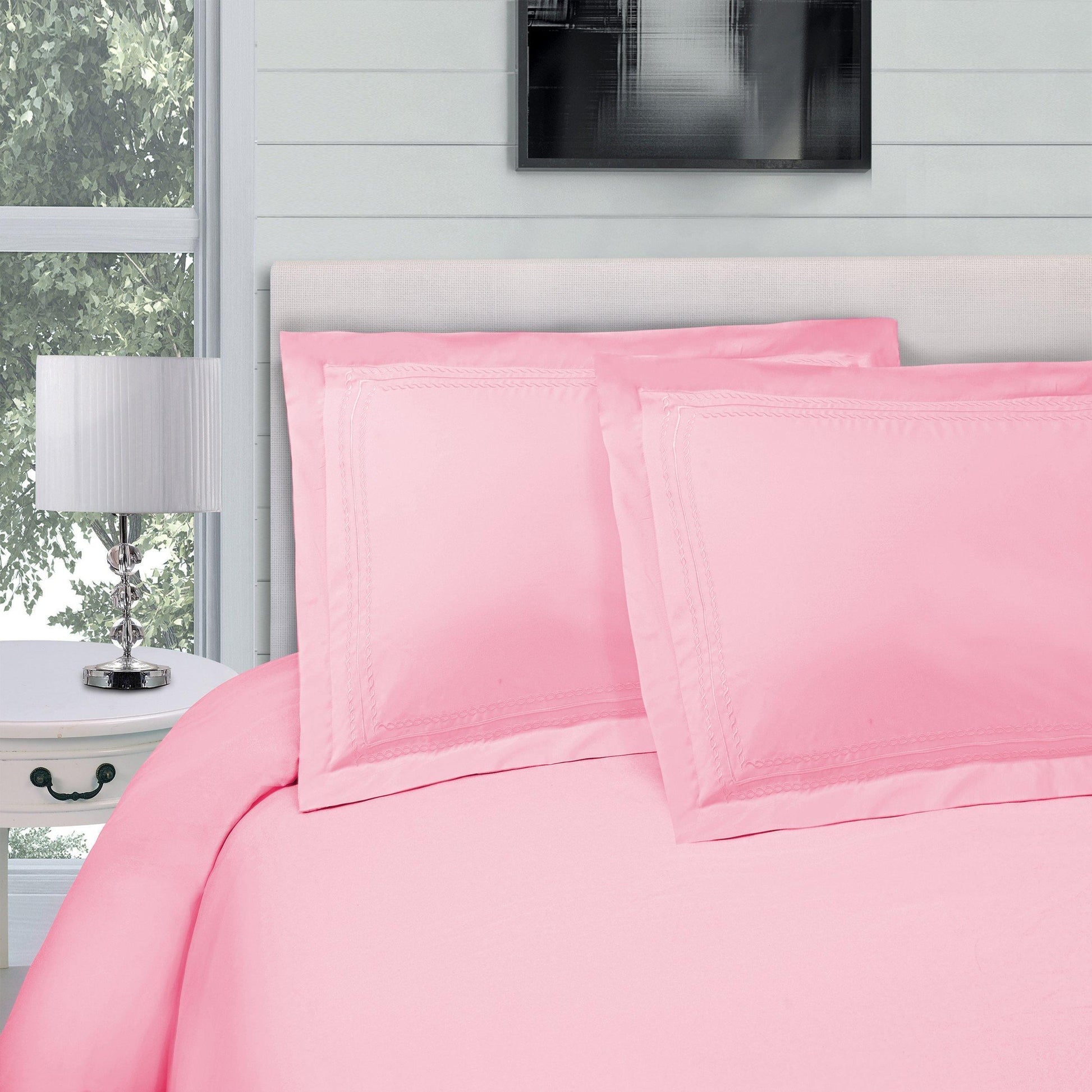 Microfiber Wrinkle-Resistant Embroidered Duvet Cover Pillow Set FredCo