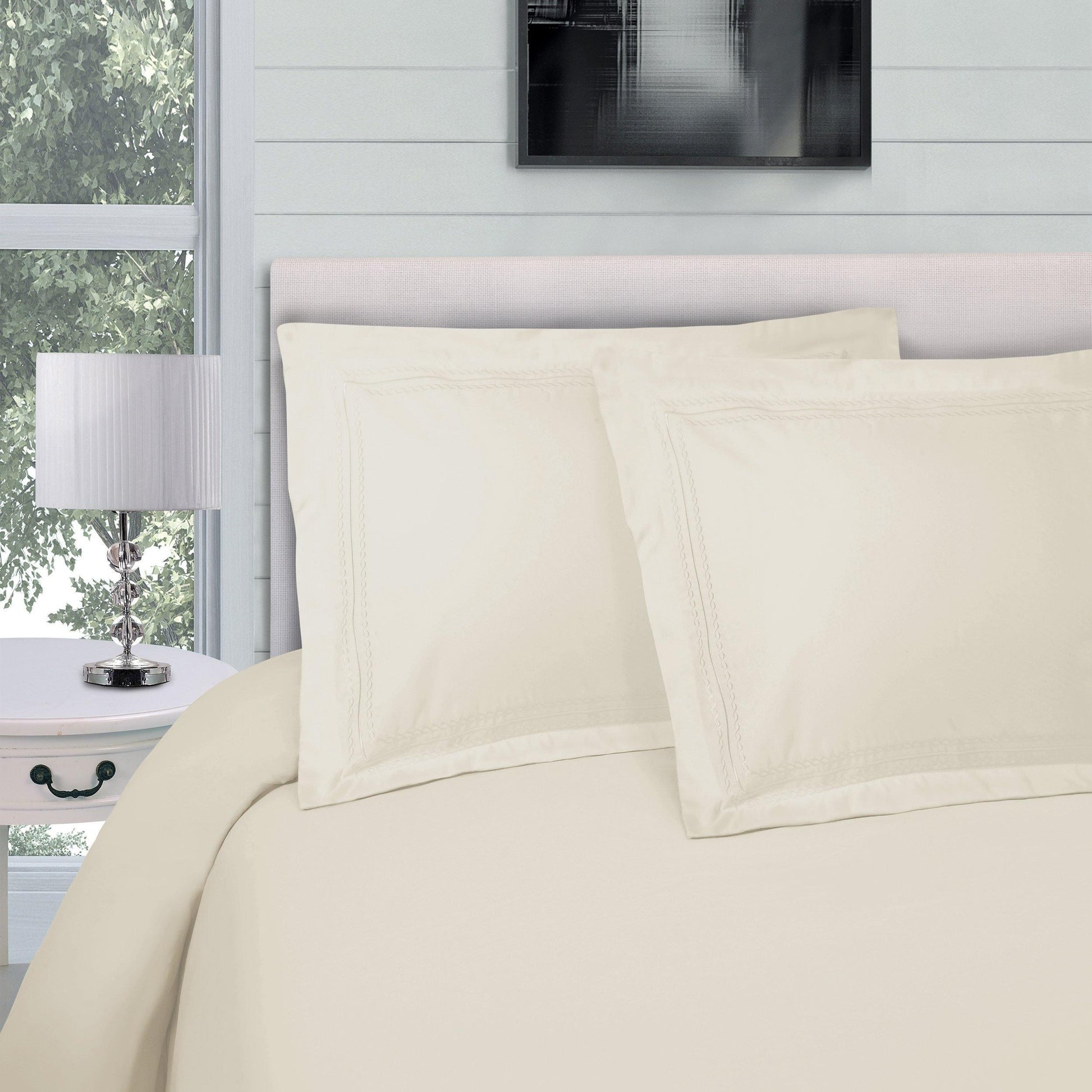 Microfiber Wrinkle-Resistant Embroidered Duvet Cover Pillow Set FredCo