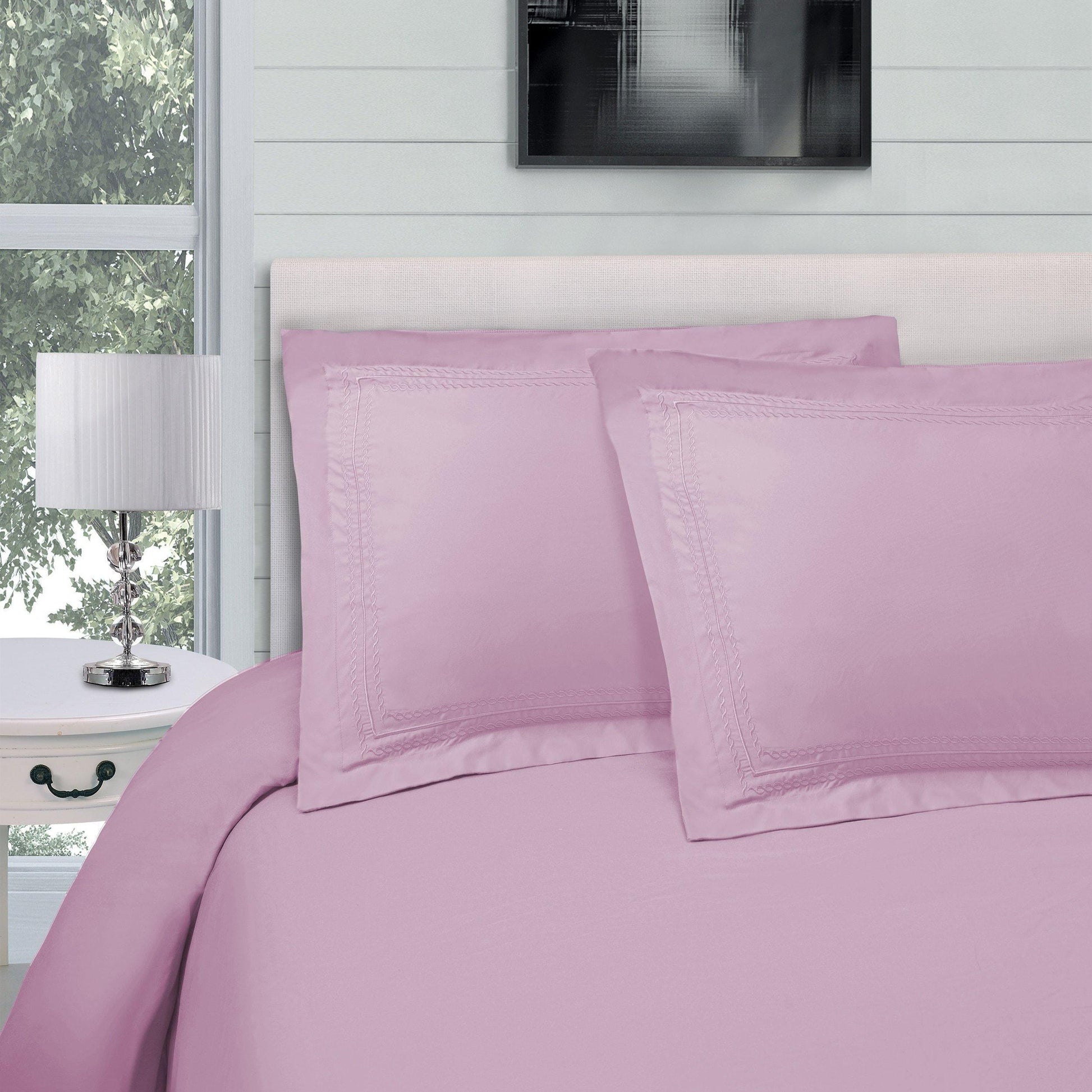 Microfiber Wrinkle-Resistant Embroidered Duvet Cover Pillow Set FredCo