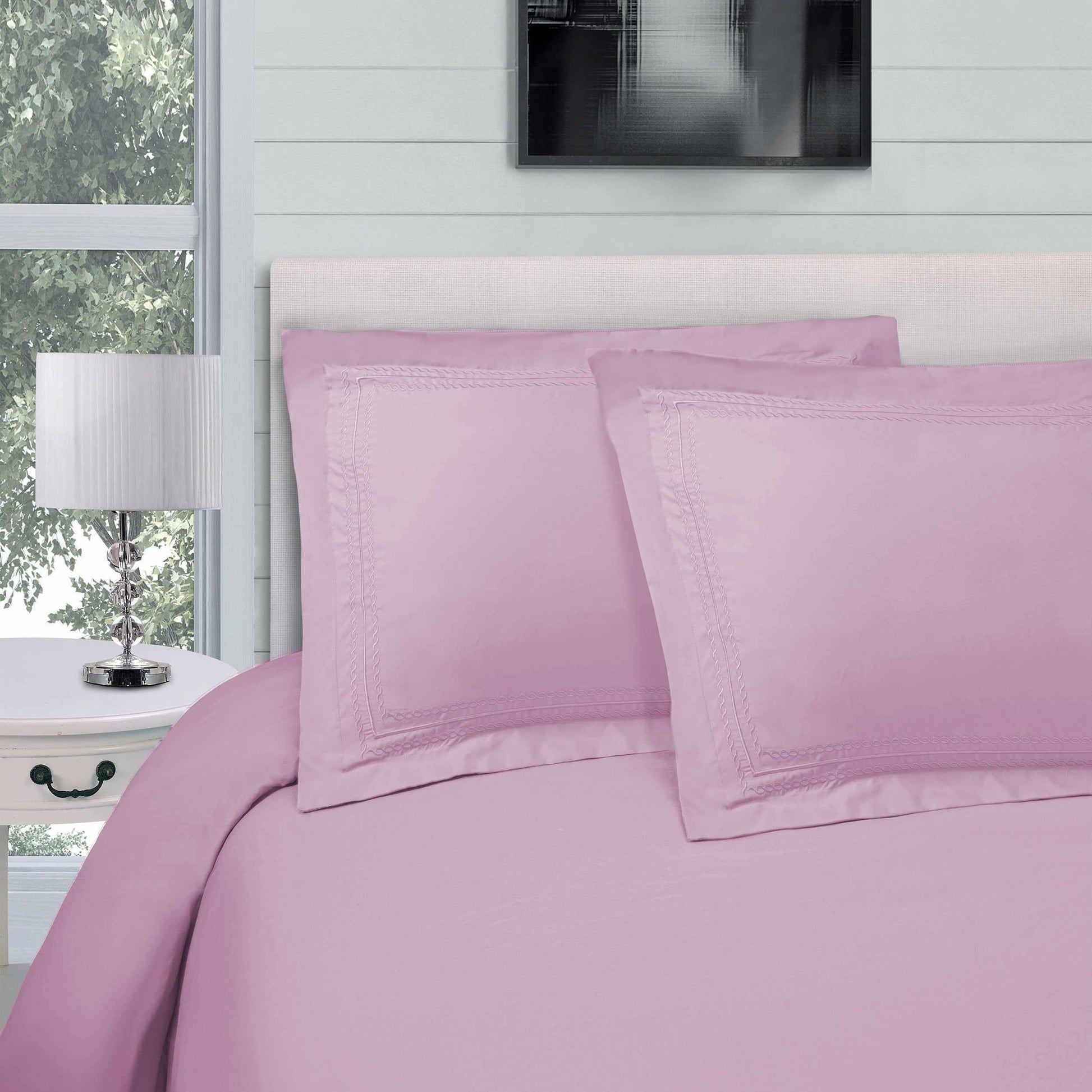 Microfiber Wrinkle-Resistant Embroidered Duvet Cover Pillow Set FredCo