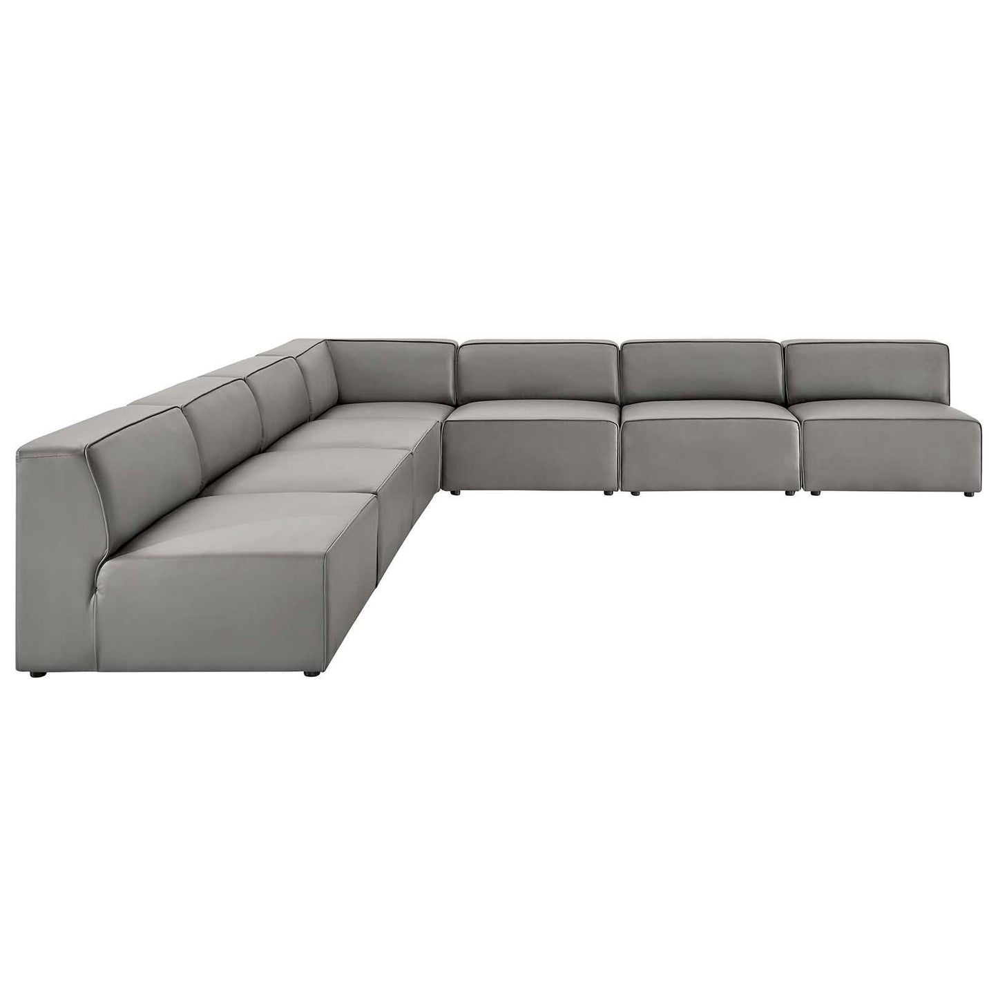 Mingle Vegan Leather 7-Piece Sectional Sofa, EEI-4797 FredCo