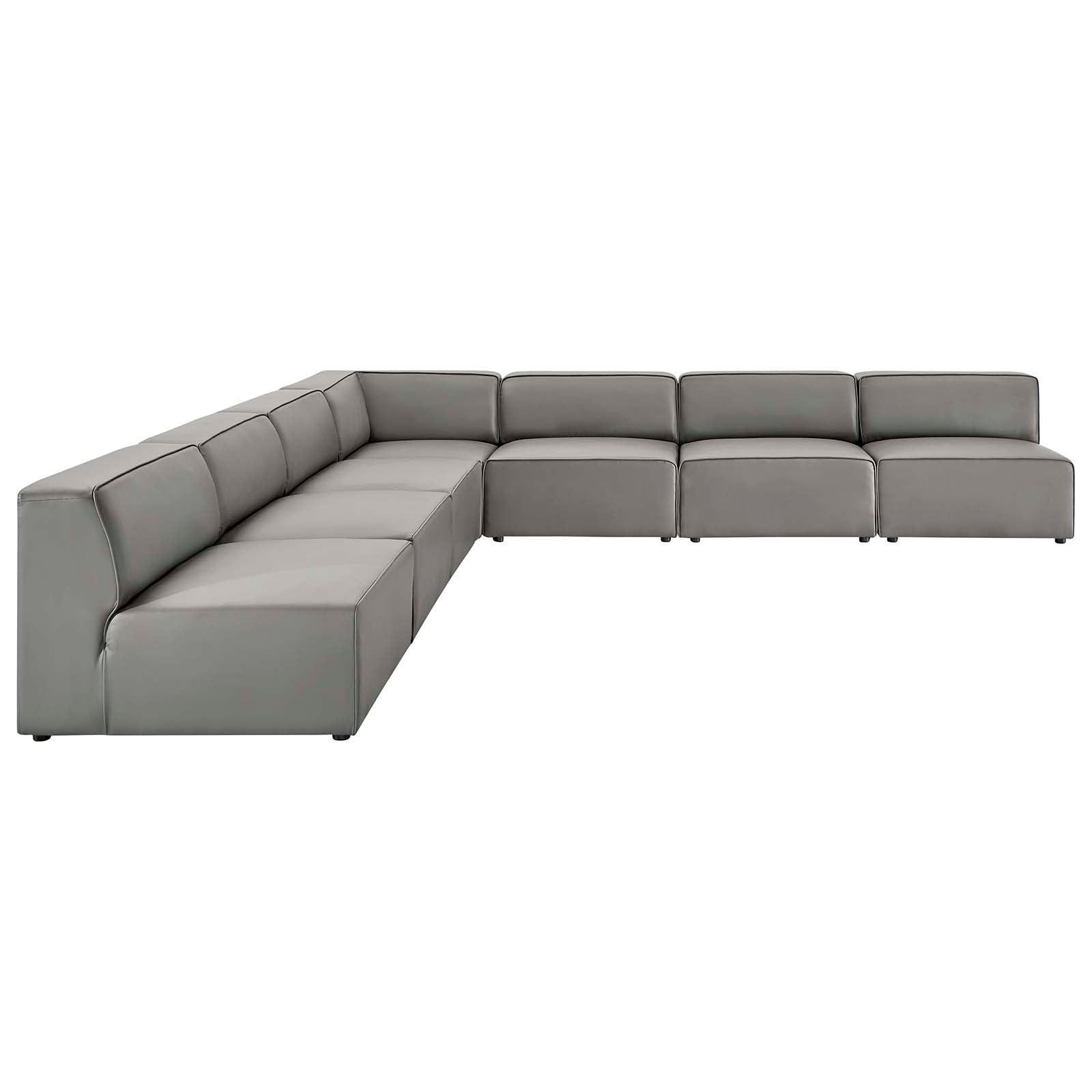 Mingle Vegan Leather 7-Piece Sectional Sofa, EEI-4797 FredCo