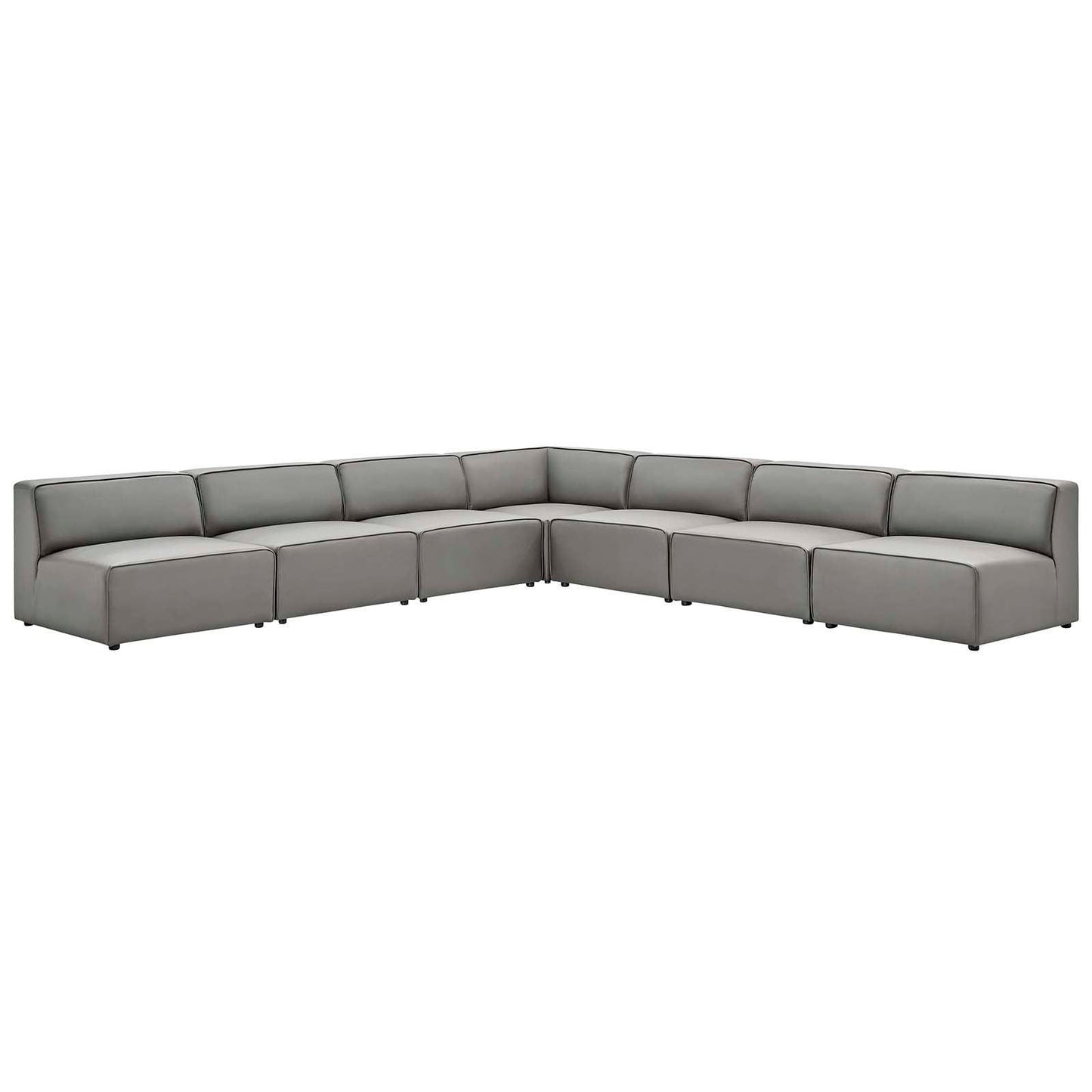 Mingle Vegan Leather 7-Piece Sectional Sofa, EEI-4797 FredCo