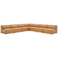 Mingle Vegan Leather 7-Piece Sectional Sofa, EEI-4797 FredCo
