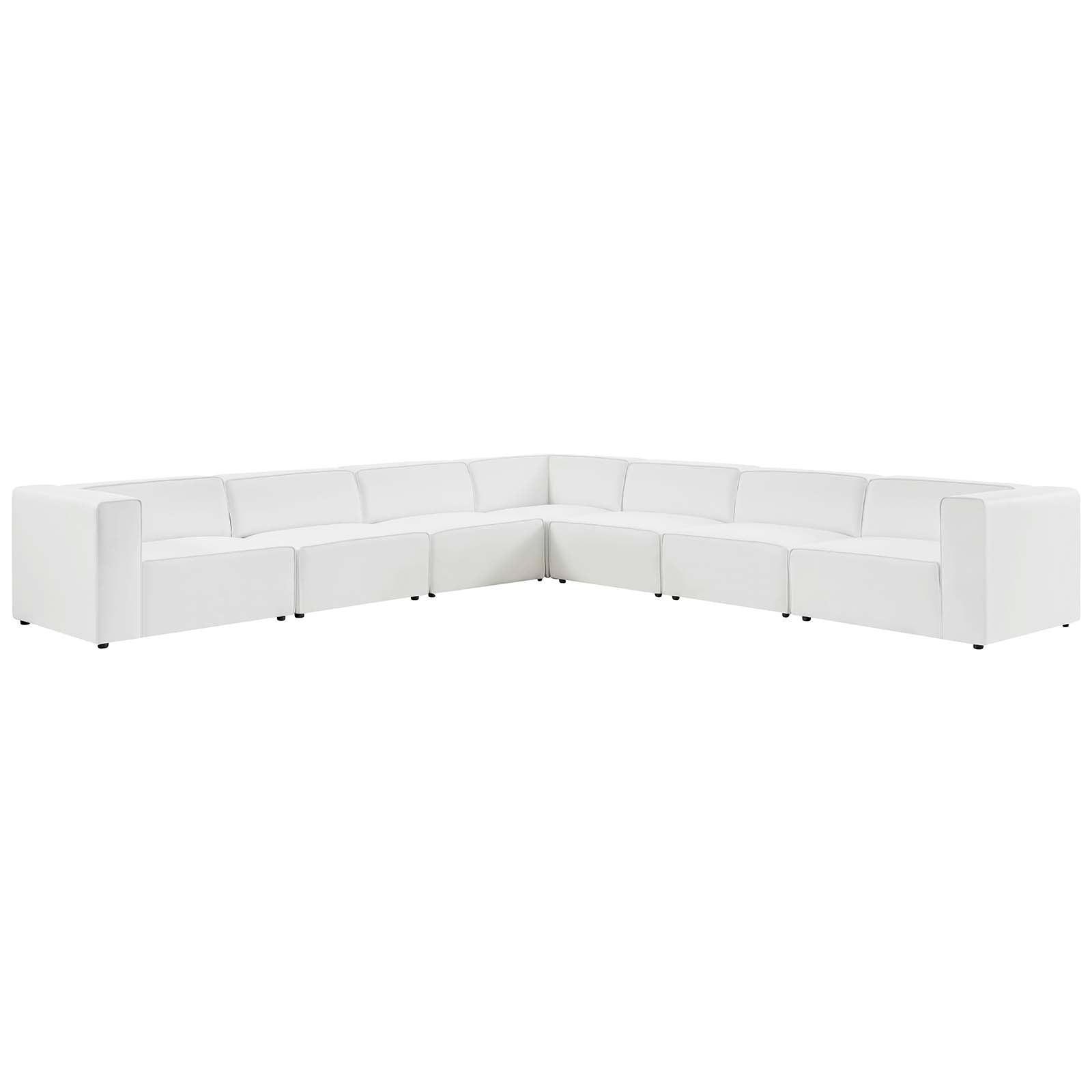 Mingle Vegan Leather 7-Piece Sectional Sofa, EEI-4798 FredCo