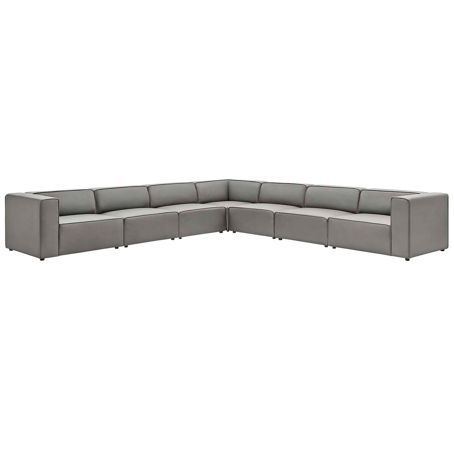 Mingle Vegan Leather 7-Piece Sectional Sofa, EEI-4798 FredCo