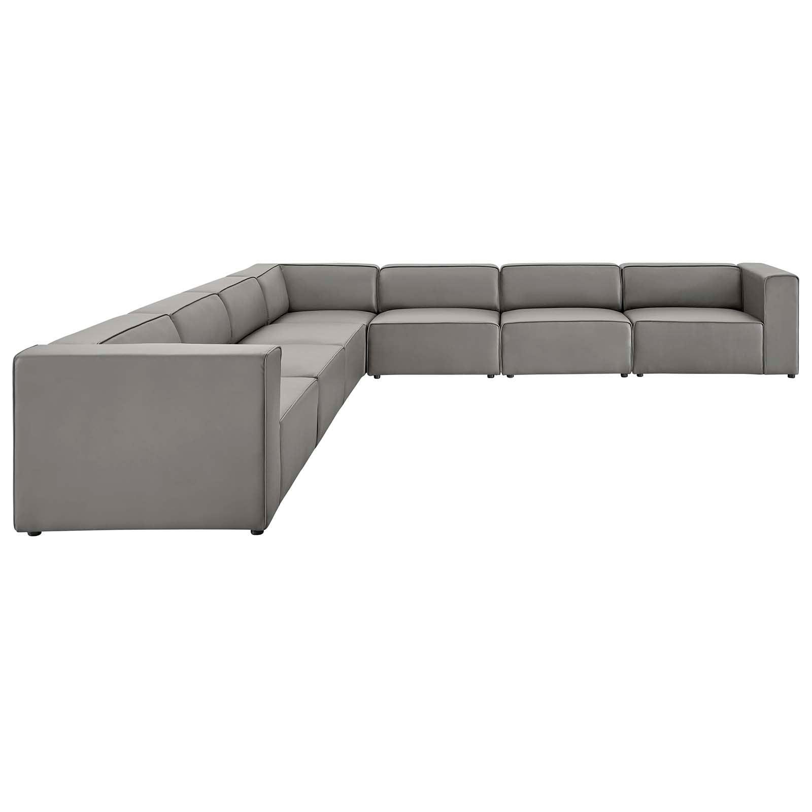 Mingle Vegan Leather 7-Piece Sectional Sofa, EEI-4798 FredCo